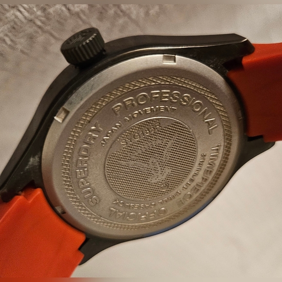 Superdry Professional Ski Watch with Red Silicon Strap SYG185R - Picture 2 of 7